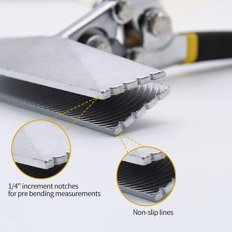 Mdvora Hand Seamer, 6in Straight Jaw Sheet Metal Bender Tools, Sheet Metal Seamer Form Edge Seamer Seaming Plier with Ergonomic Handle, for Bending and Flattening Sheet Metal Hand Tool - Image 3